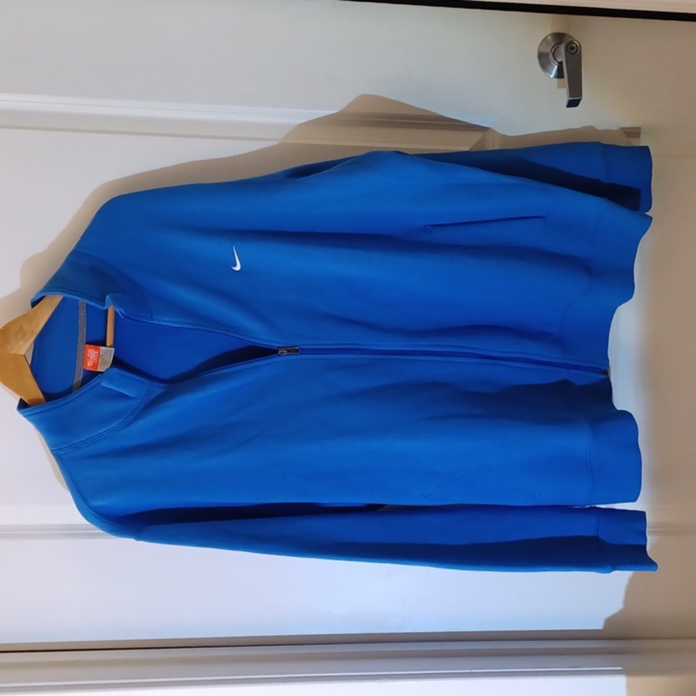 Nike Blue Zip Up Sweatshirt Pockets Size  XXL